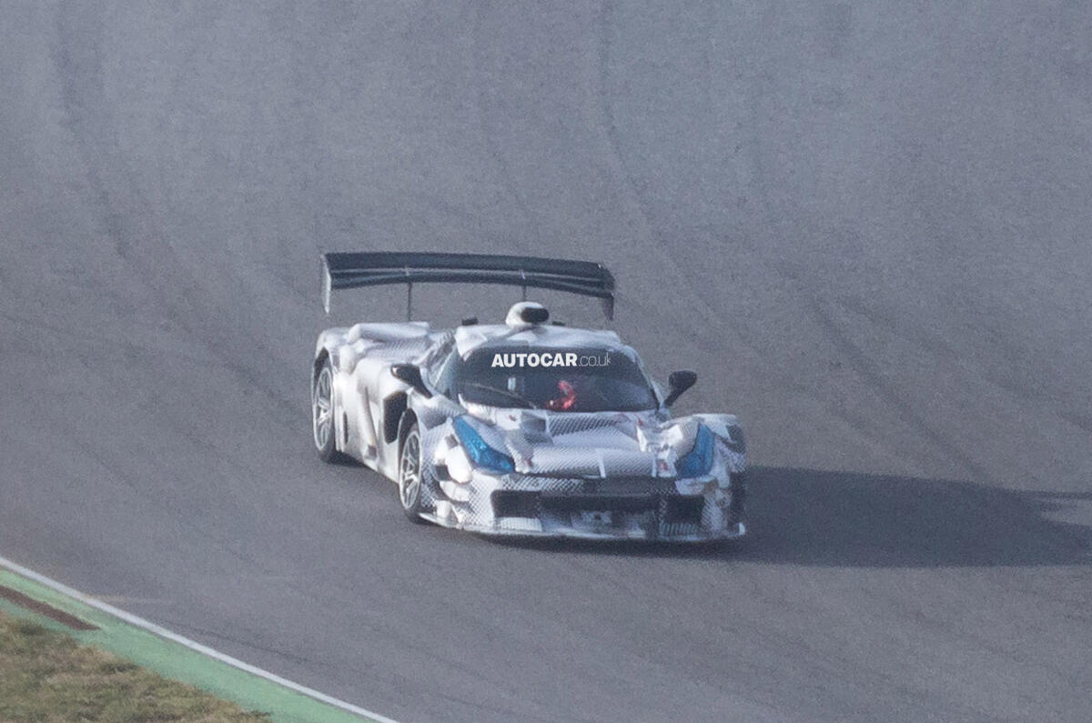 LaFerrari based race car spied