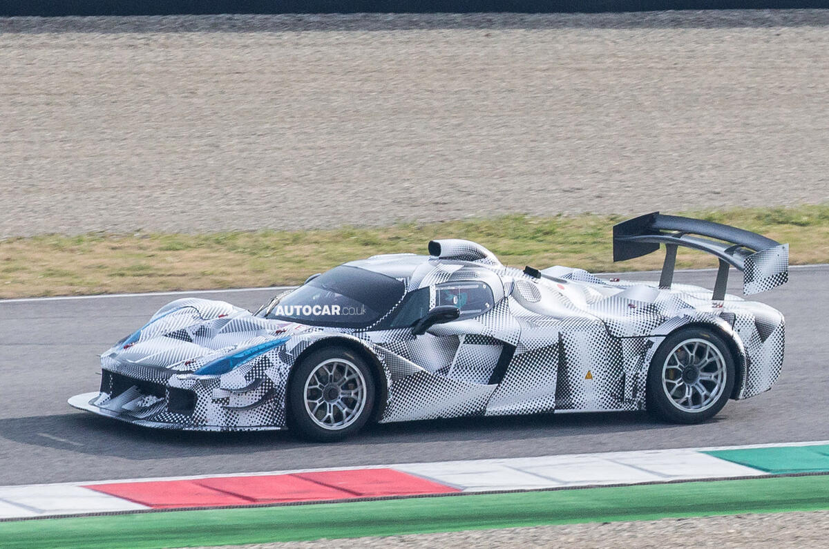 LaFerrari based race car spied