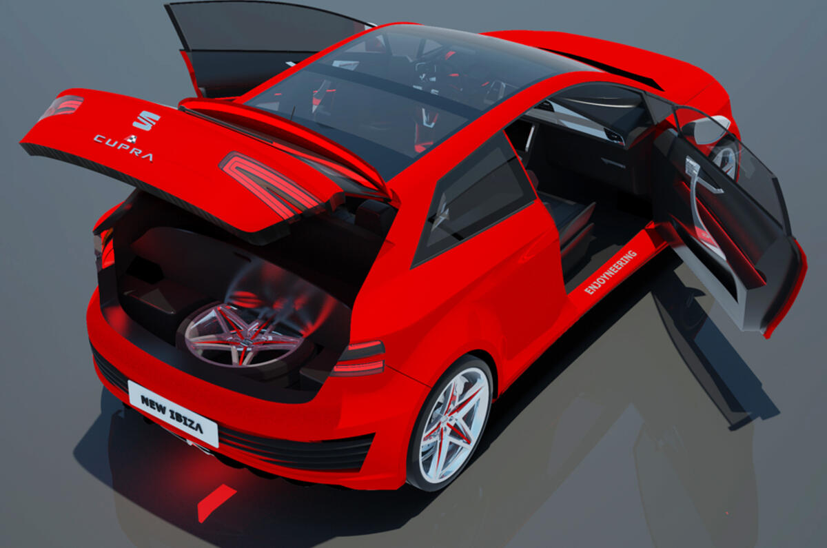 New Seat Ibiza Cupra previewed in computer renderings