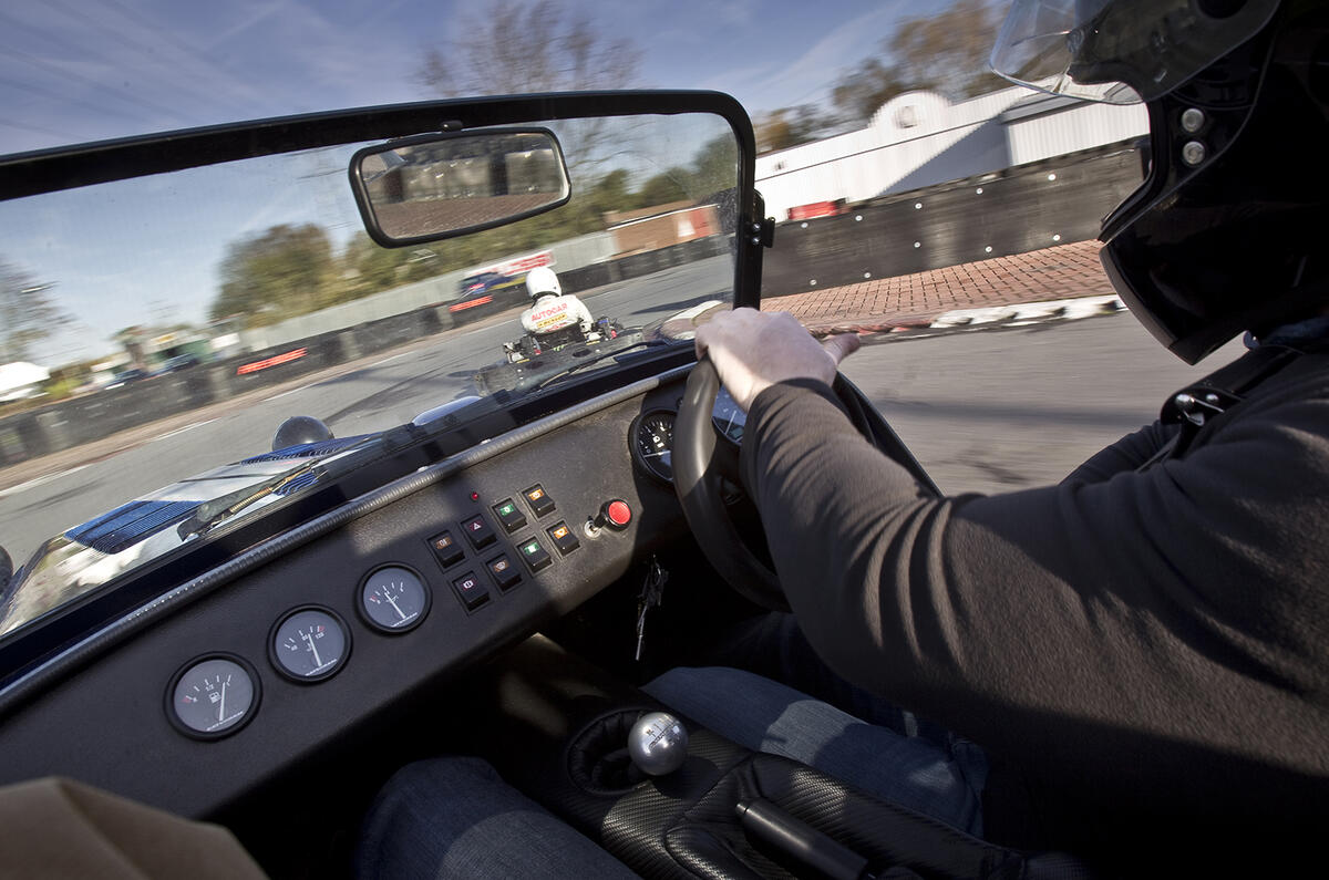 Caterham Seven versus go-kart