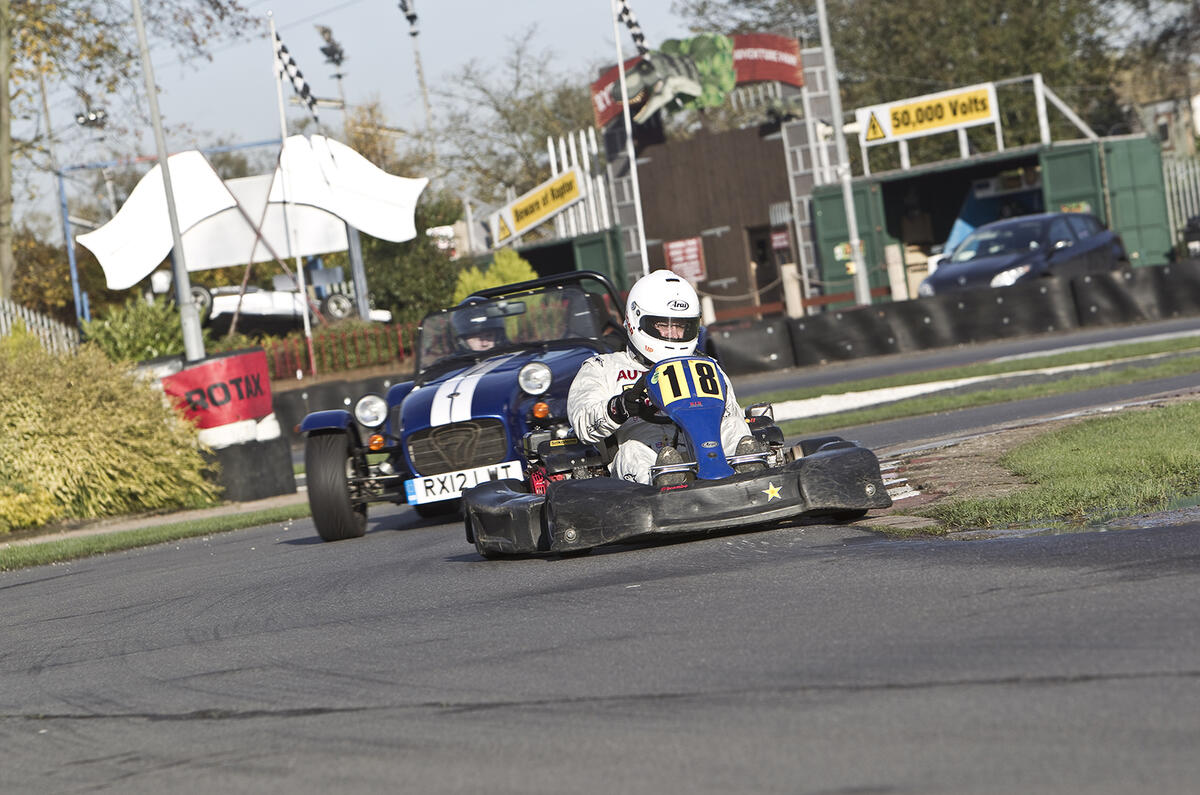 Caterham Seven versus go-kart