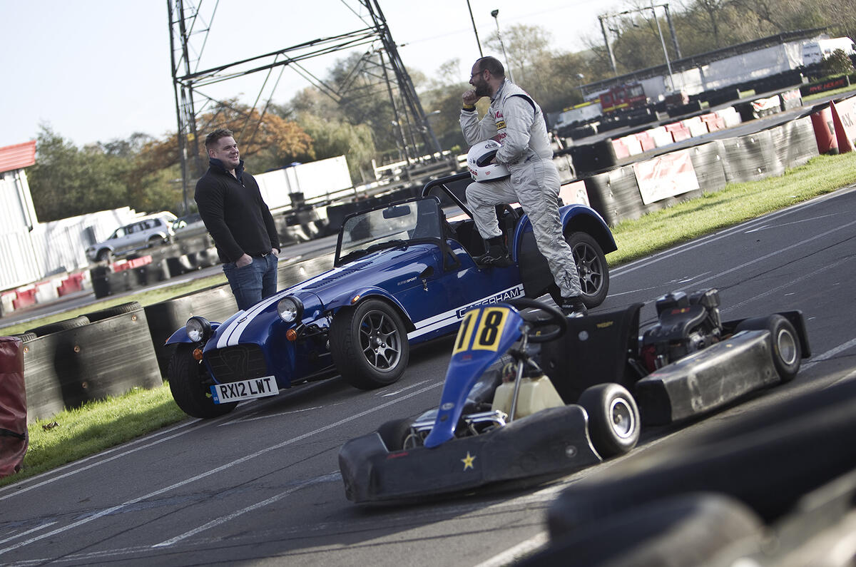 Caterham Seven versus go-kart