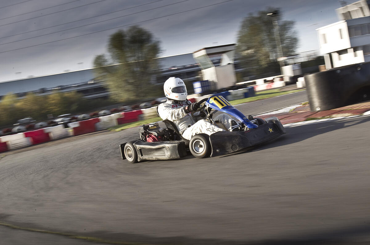 Caterham Seven versus go-kart