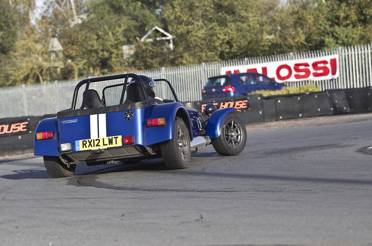 Caterham Seven versus go-kart