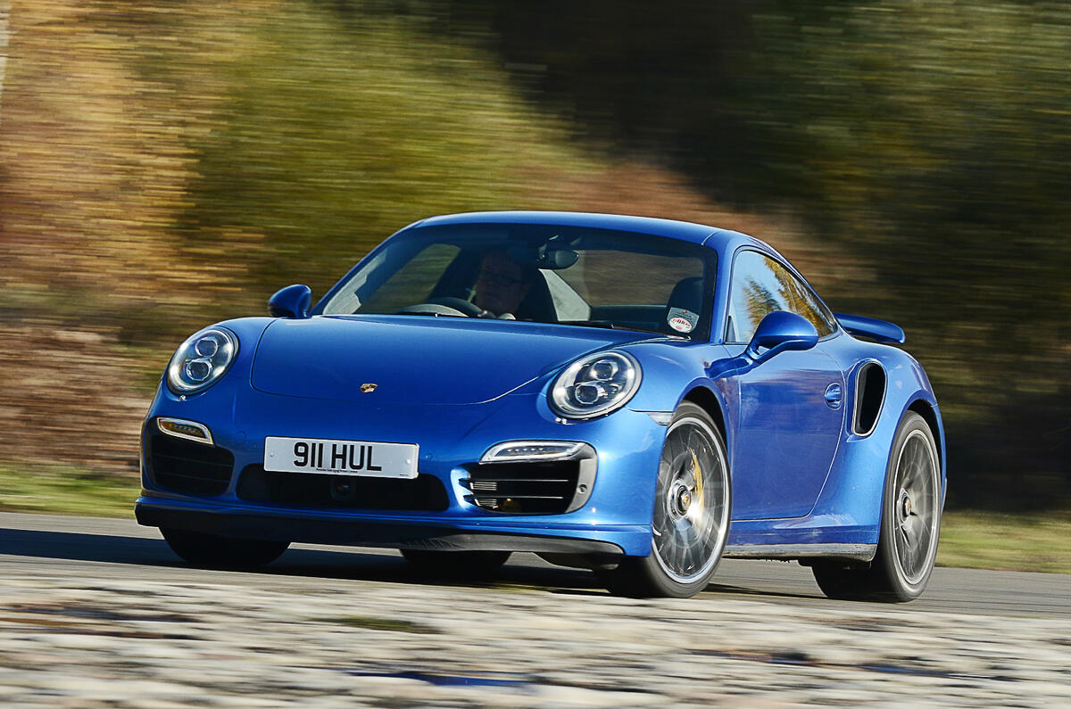 Porsche 911 Turbo hard cornering