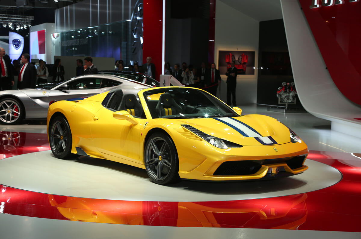 New Ferrari 458 Speciale A revealed at the Paris motor show