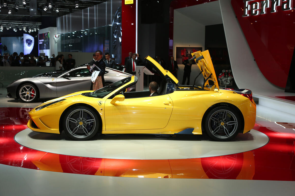 New Ferrari 458 Speciale A revealed at the Paris motor show