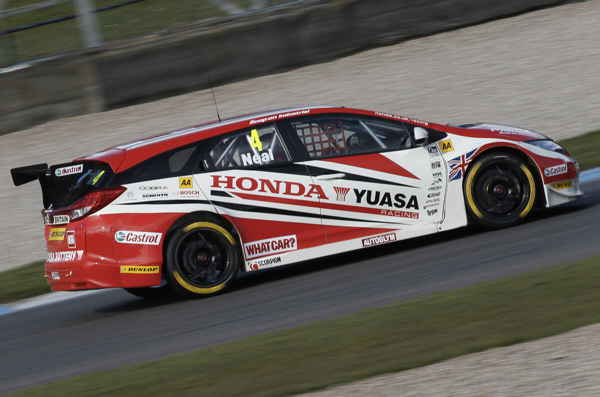 no title Andrew Jordan victorious in the opening round of BTCC 2014