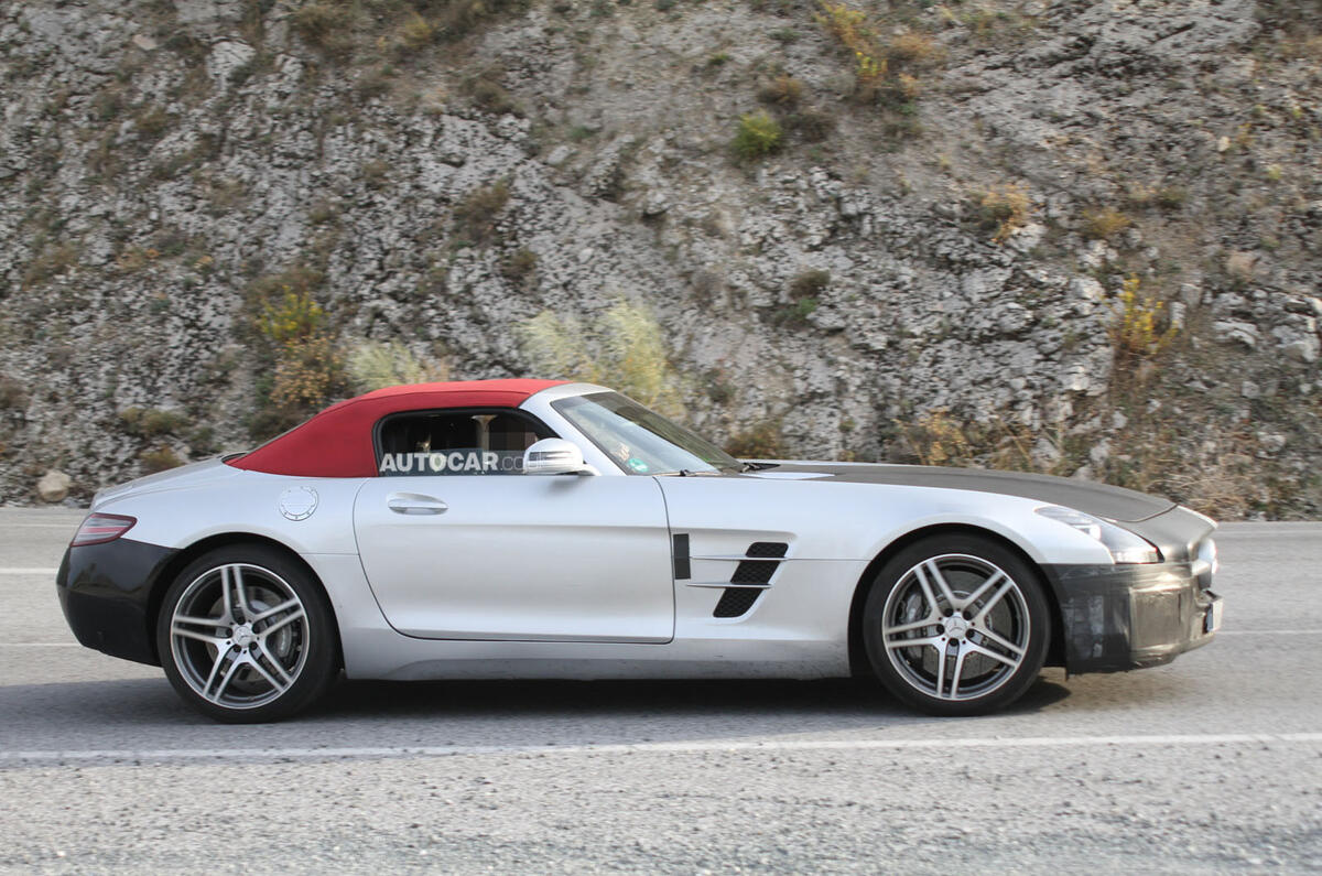 Facelifted Mercedes-Benz SLS AMG Roadster caught testing