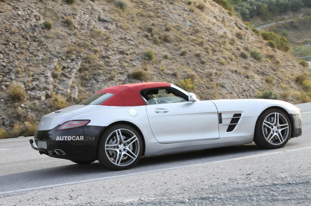 Facelifted Mercedes-Benz SLS AMG Roadster caught testing