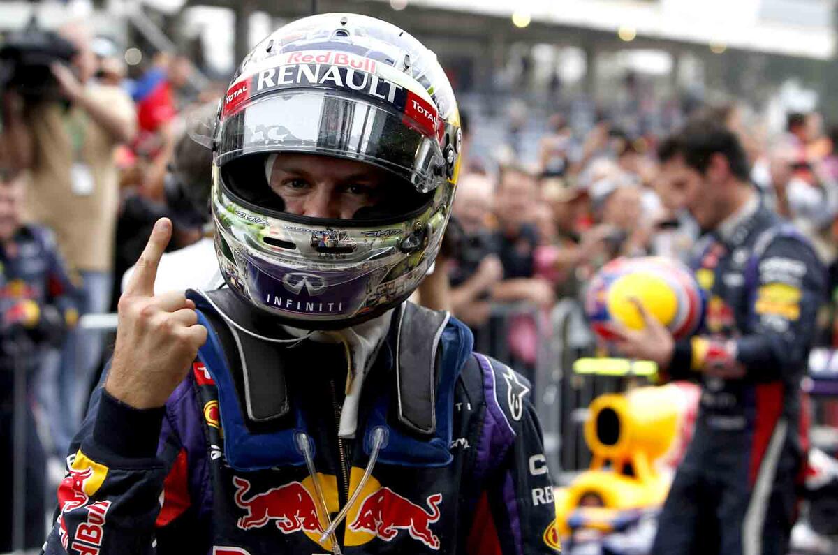 no title Vettel continues record F1 winning streak in Brazil