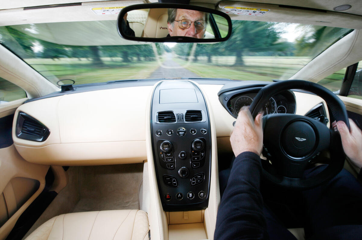 Aston Martin Vanquish's driving seat