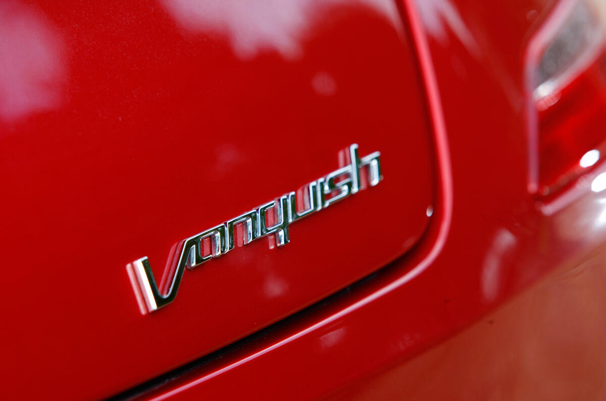 Aston Martin Vanquish badging