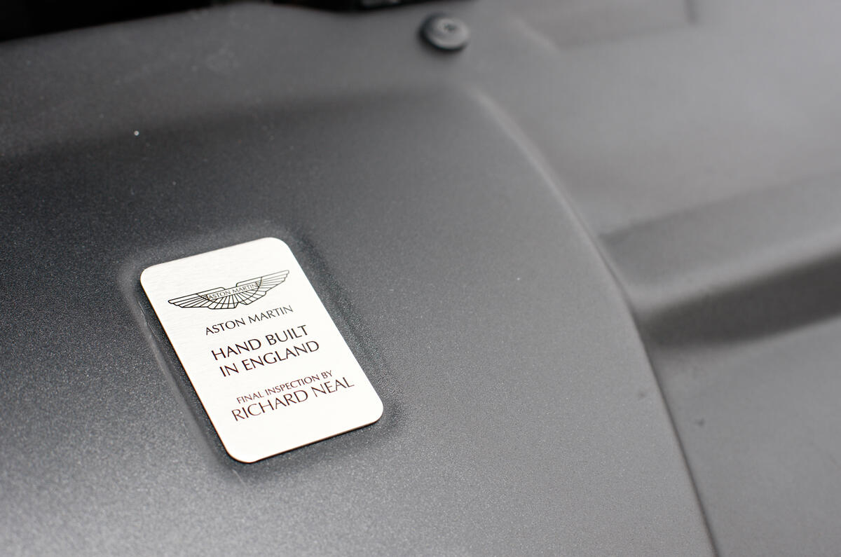 Aston Martin Vanquish signed plaque