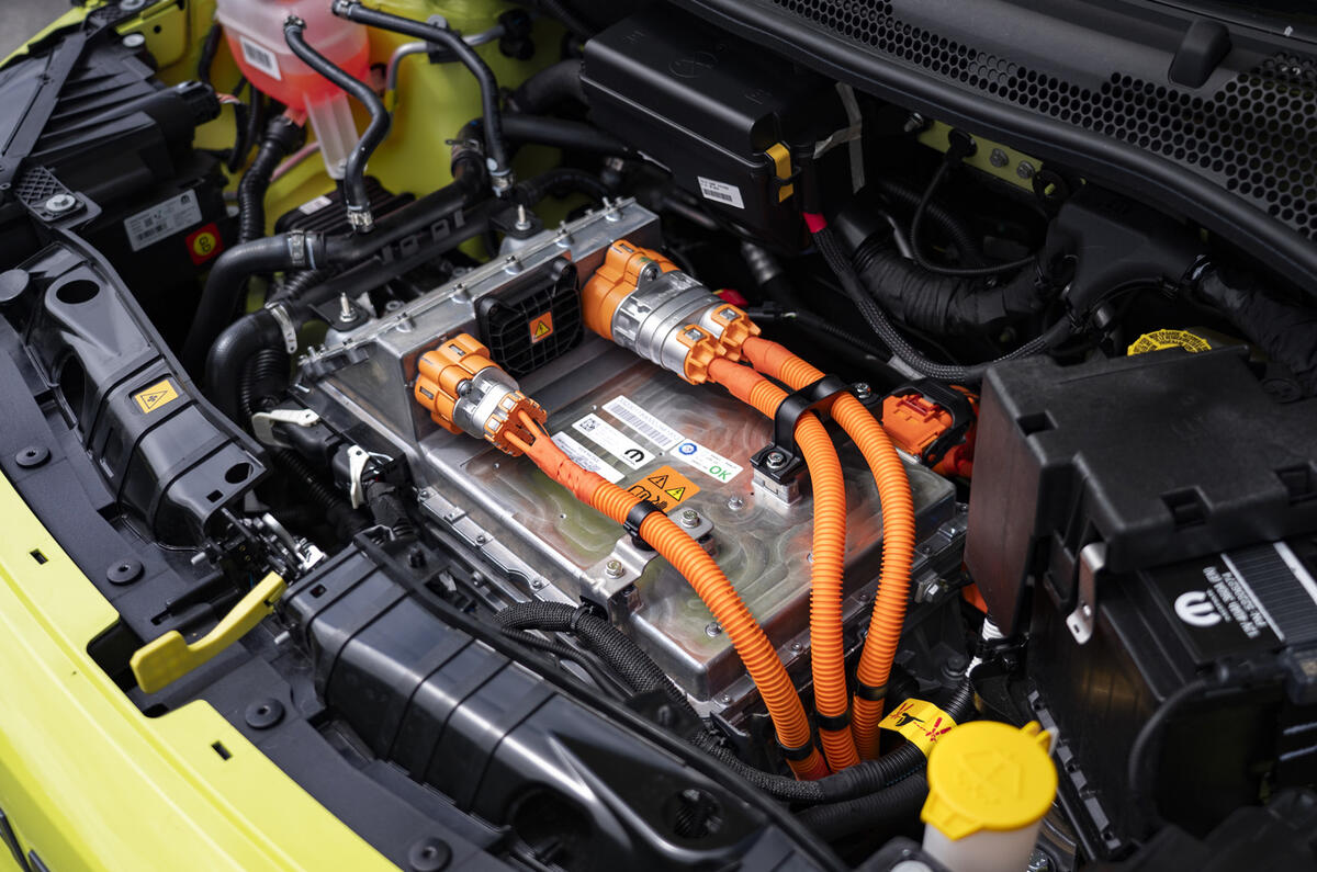 Abarth 500e under the bonnet Abarth 500e under the bonnet