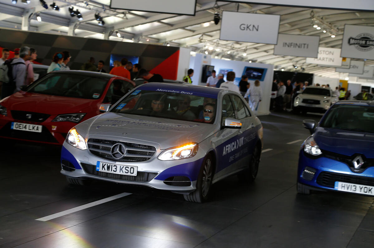 Mercedes E300 hybrid from Africa to Goodwood - picture special