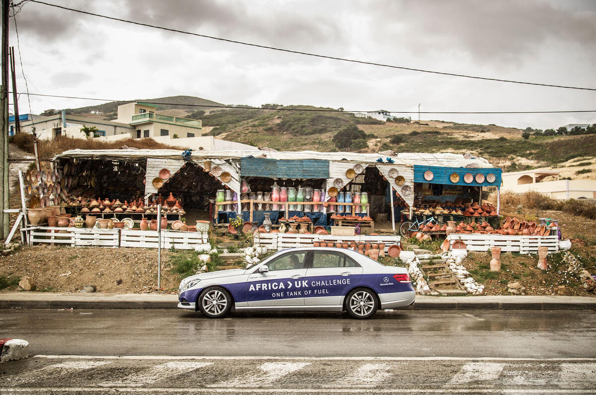 Mercedes E300 hybrid from Africa to Goodwood - picture special