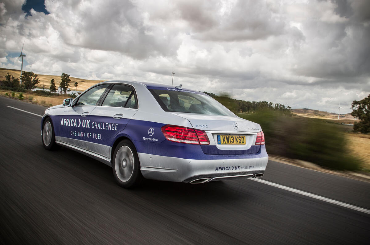Mercedes E300 hybrid from Africa to Goodwood - picture special