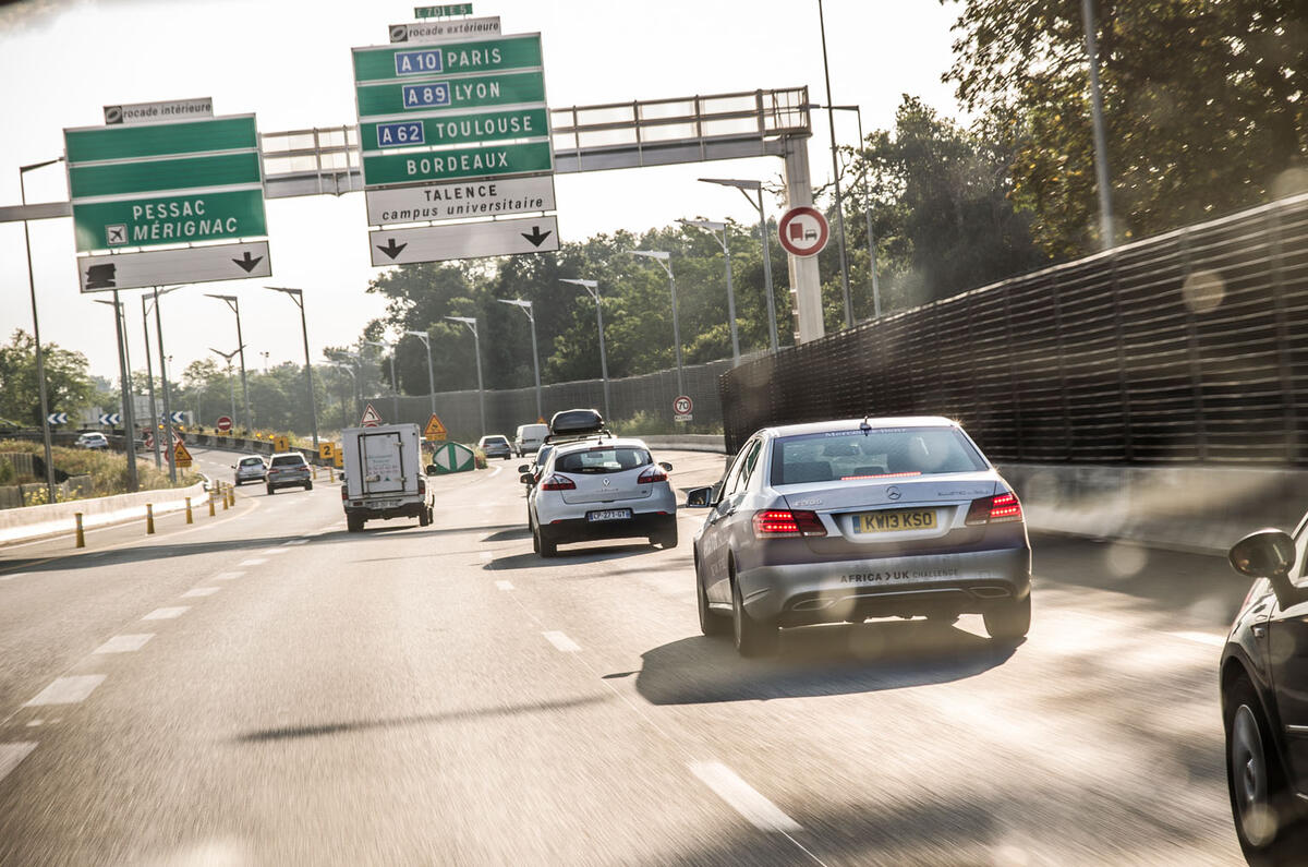 Mercedes E300 hybrid from Africa to Goodwood - picture special