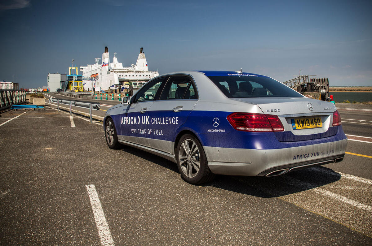 Mercedes E300 hybrid from Africa to Goodwood - picture special