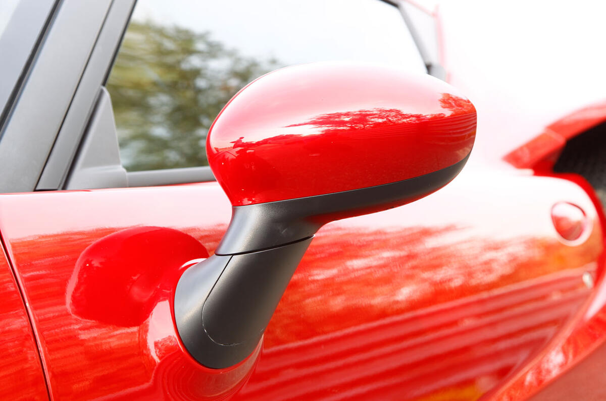 The Alfa 4C's wing mirror
