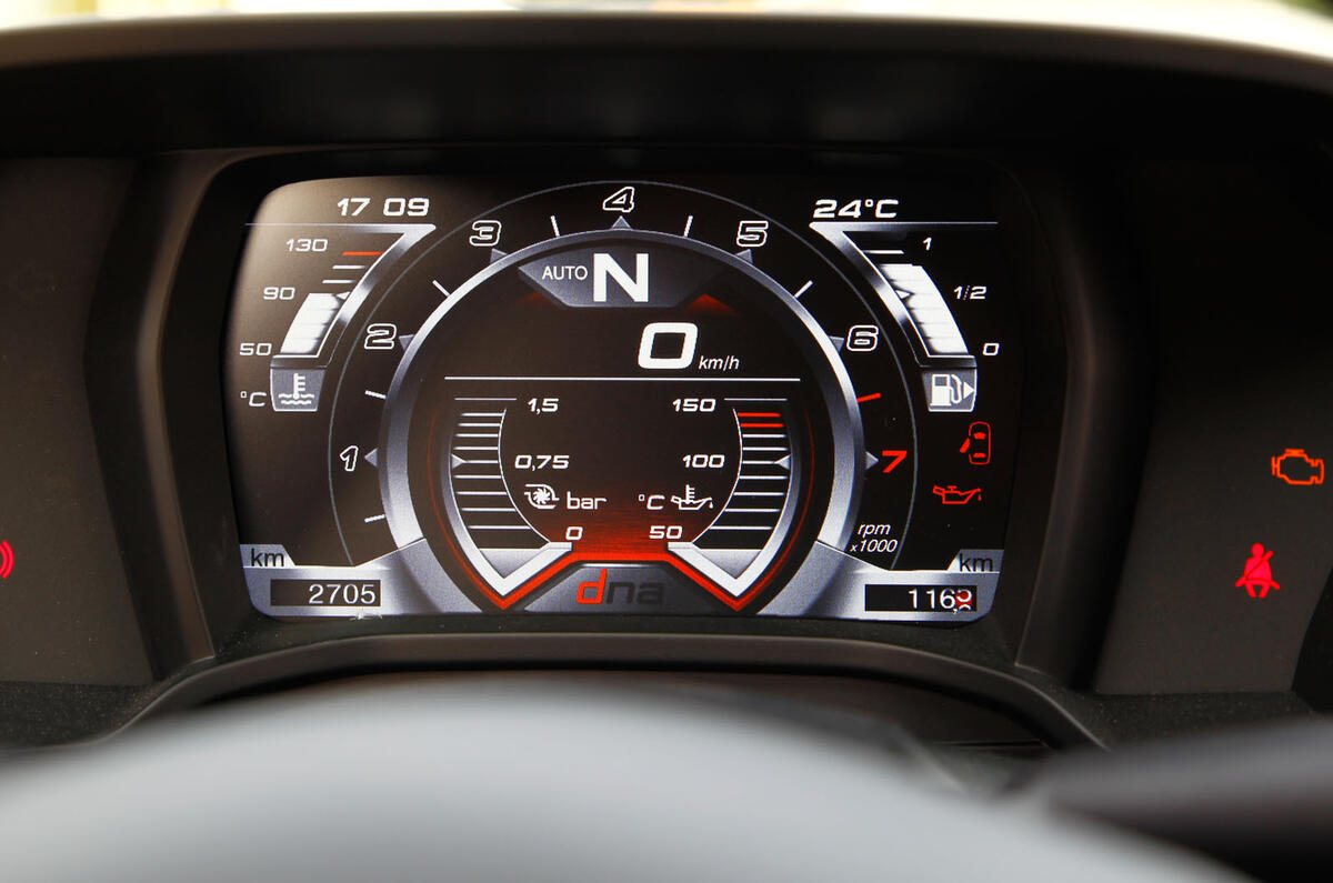 Alfa Romeo 4C's digital instrument cluster