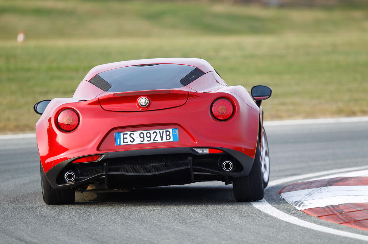 4C's 0-62mph time is 4.5 seconds