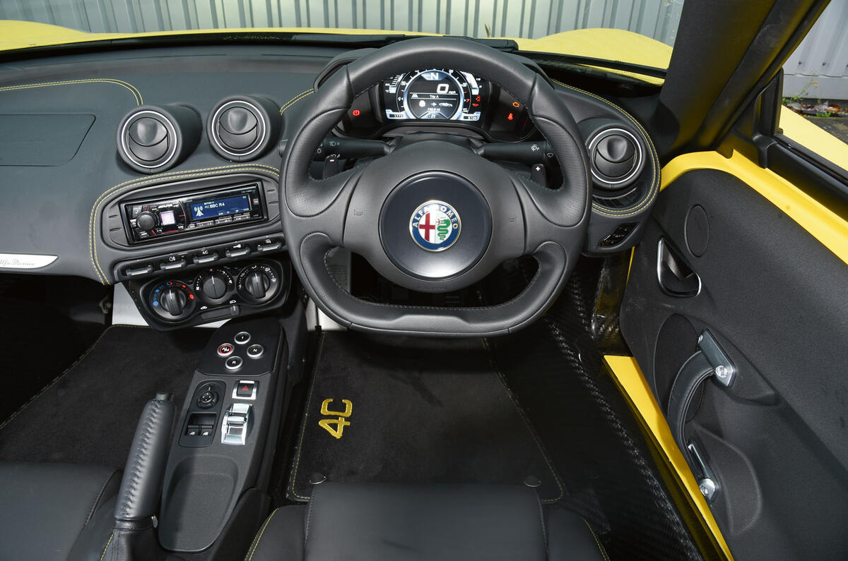 Alfa Romeo 4C Spider interior | Autocar