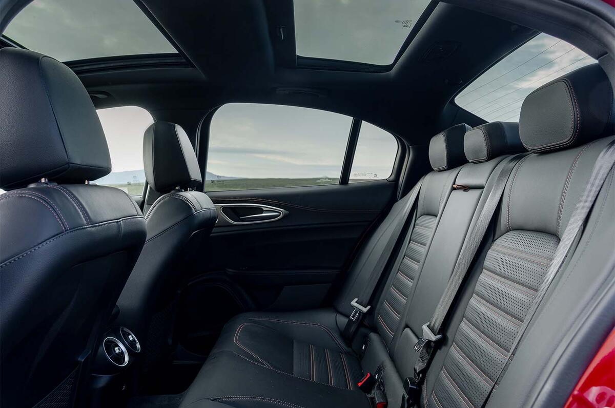 Alfa Romeo Giulia rear passenger space