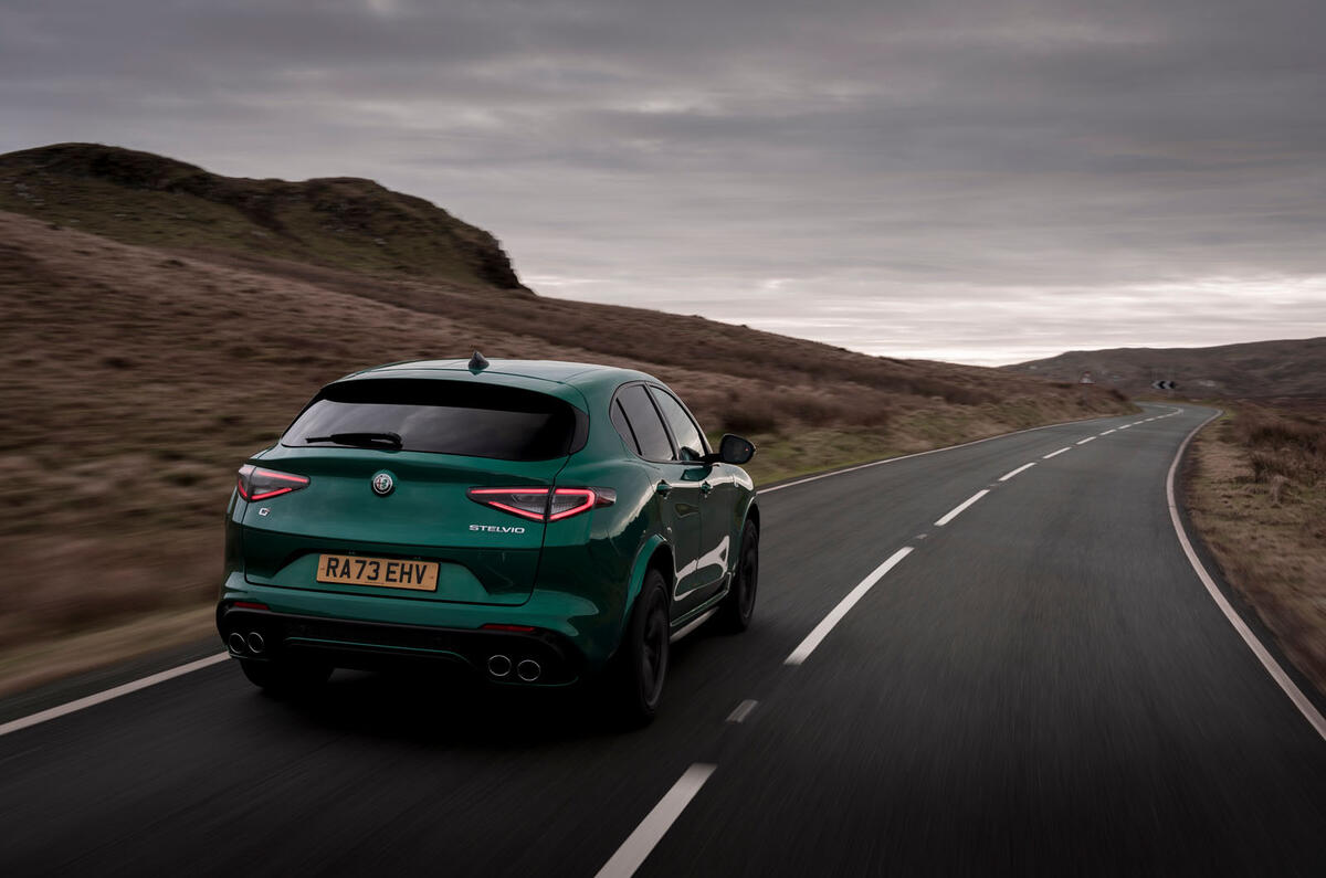 alfa romeo stelvio qv review 2024 03 rear tracking alfa romeo stelvio qv review 2024 03 rear tracking