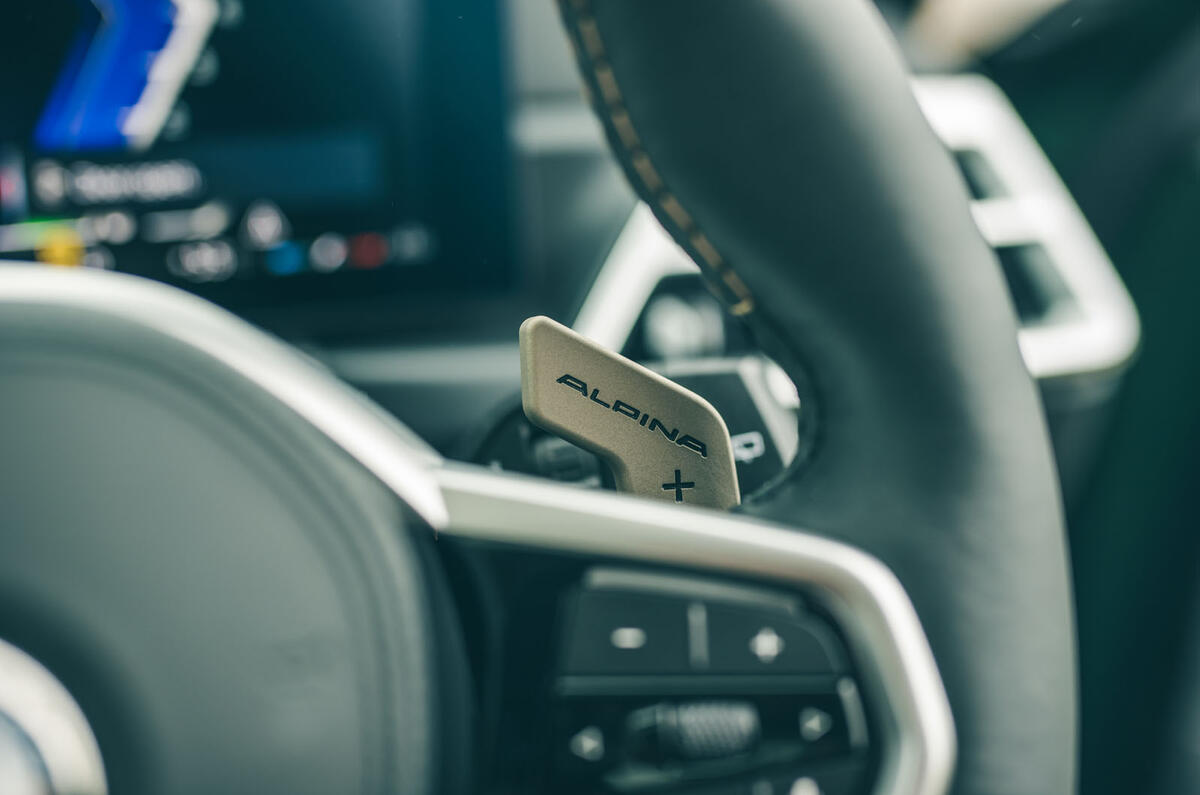 Alpina B3 GT review 2025 010 paddle shifters Alpina B3 GT review 2025 010 paddle shifters