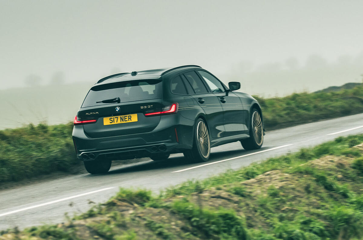 Alpina B3 GT review 2025 028 rear pan Alpina B3 GT review 2025 028 rear pan