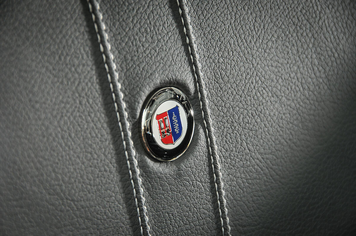 Alpina badges in XD3's leather seats