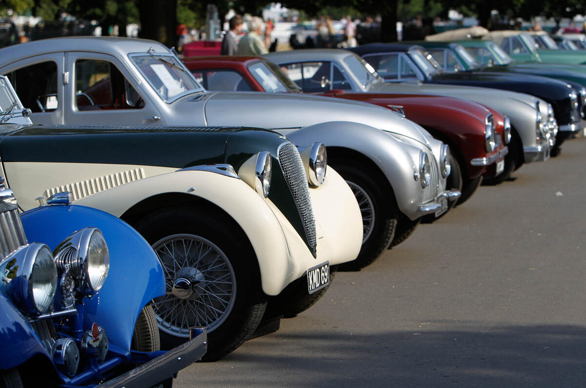 no title Aston Martin celebrates its centenary with display of 101 iconic models