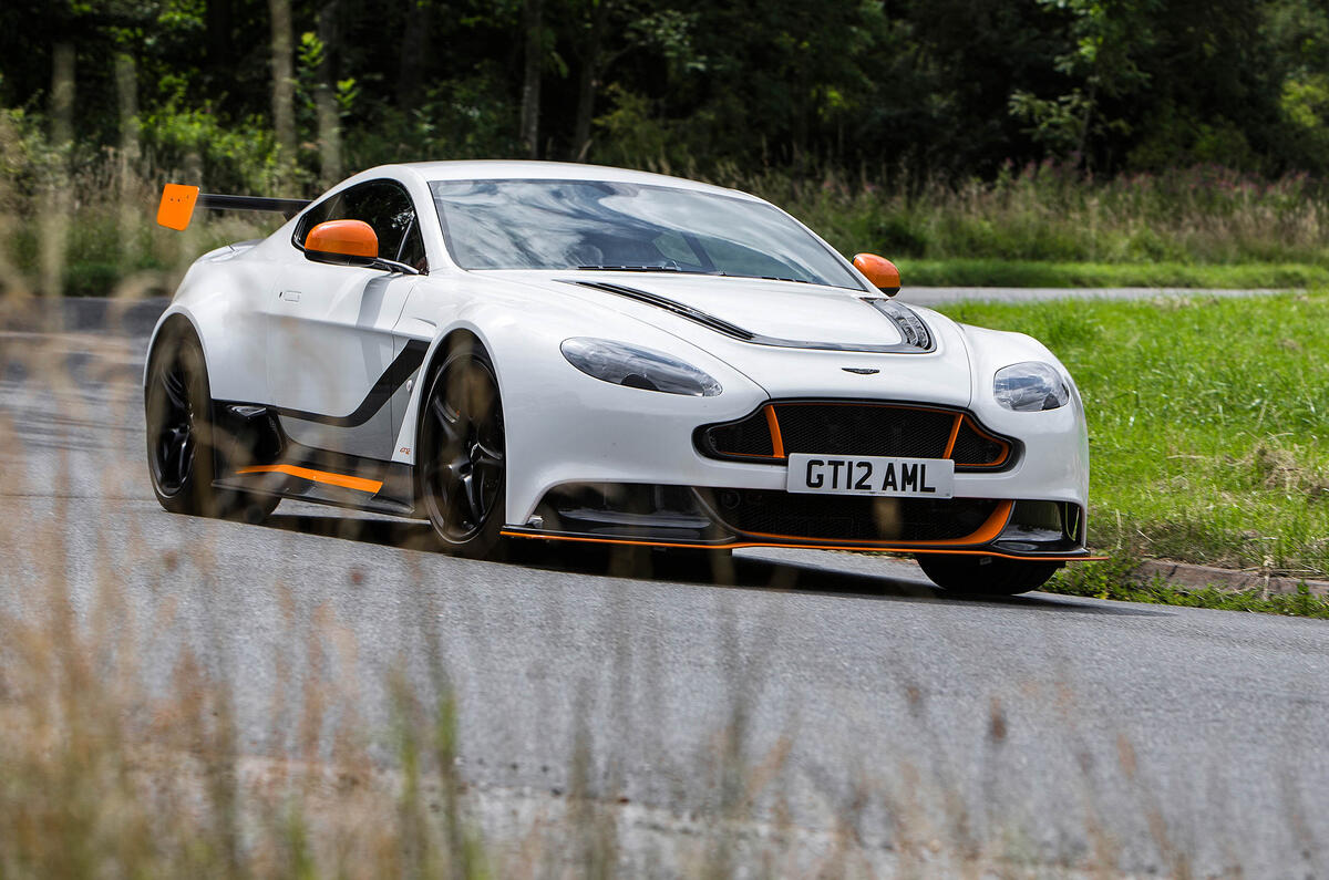 Aston Martin Vantage GT12 cornering