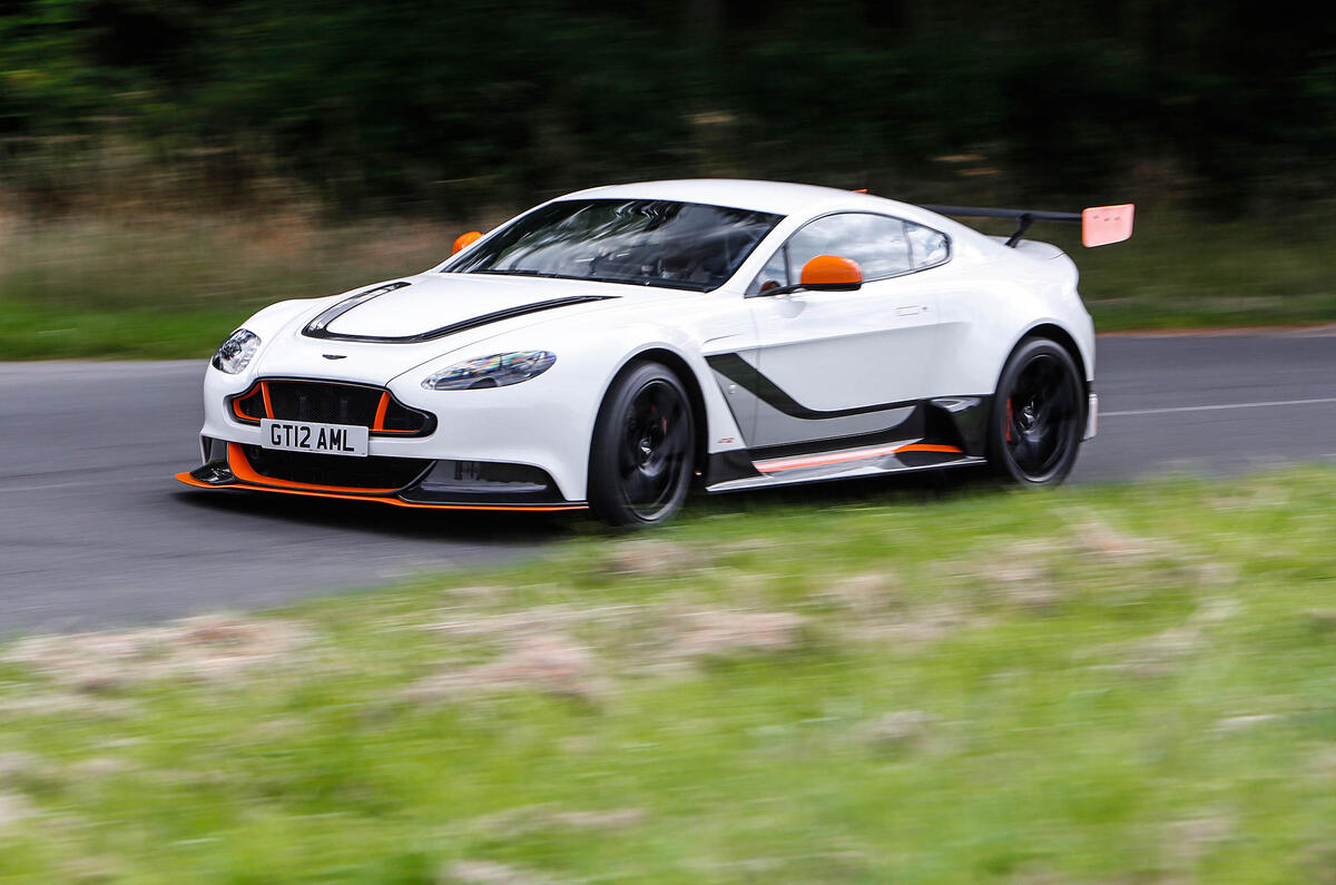 Aston Martin Vantage GT12 cornering