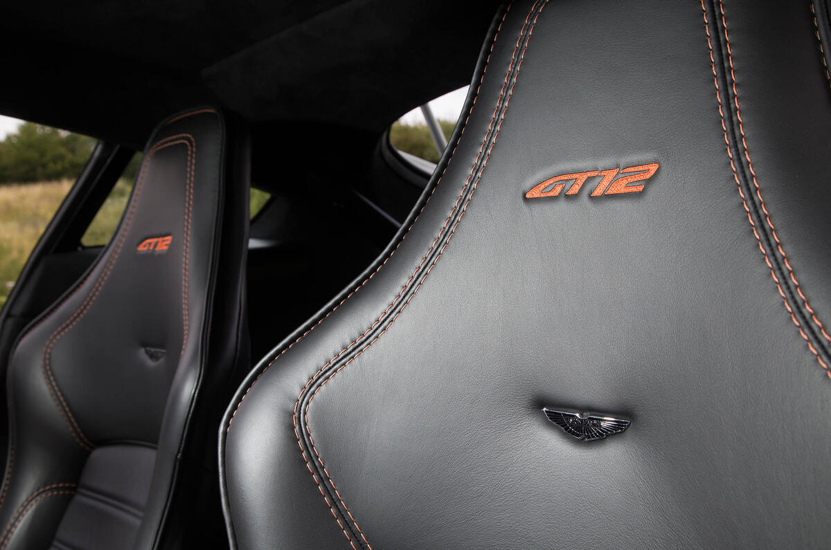 Aston Martin Vantage GT12 seat stitching