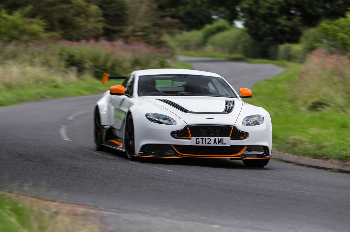 Aston Martin Vantage GT12 on the road