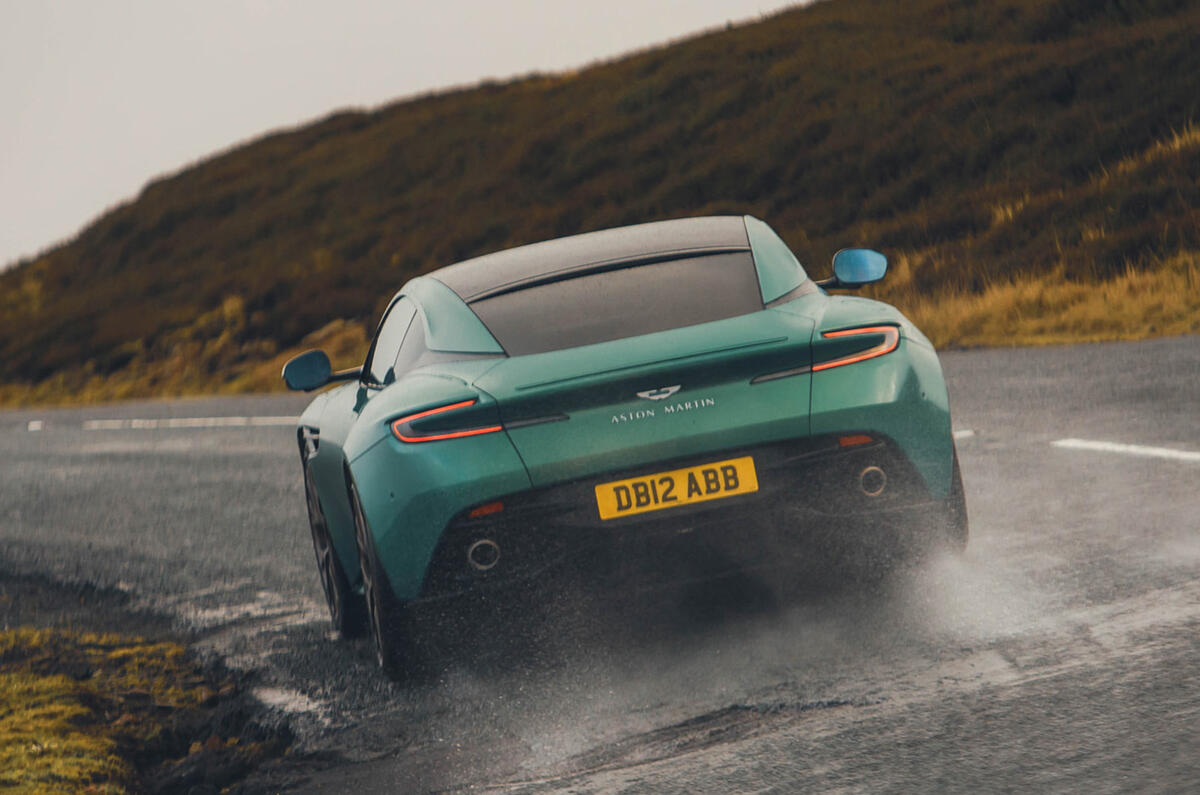 aston martin db12 review 2023 03 rear cornering
