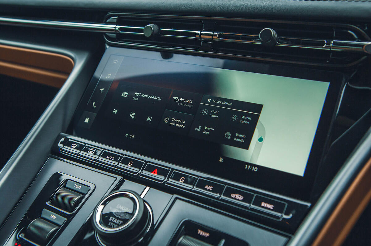 aston martin db12 review 2023 15 infotainment