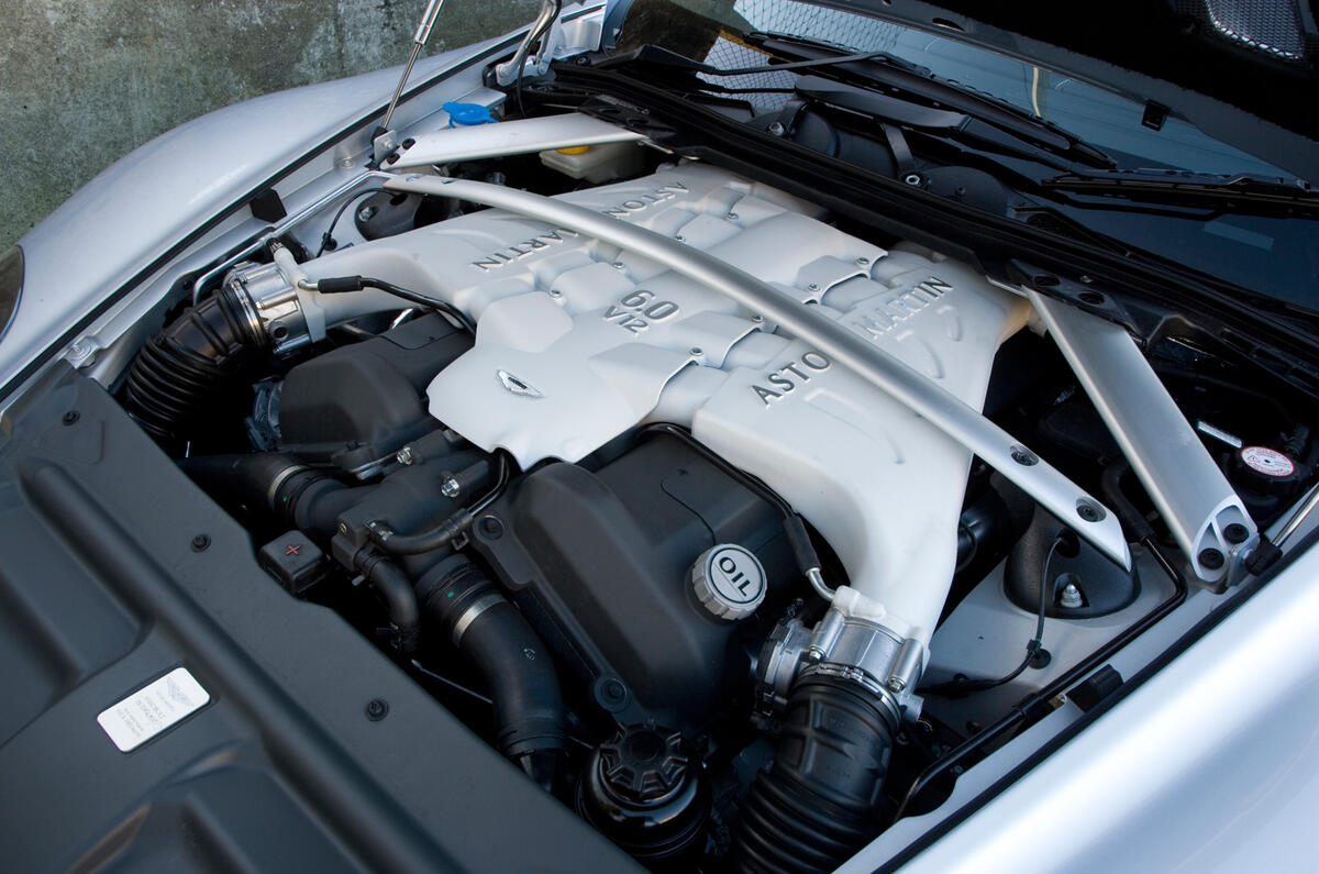DBS gets a 510bhp version of the familiar 6.0 V12 510bhp V12 engine in the DBS