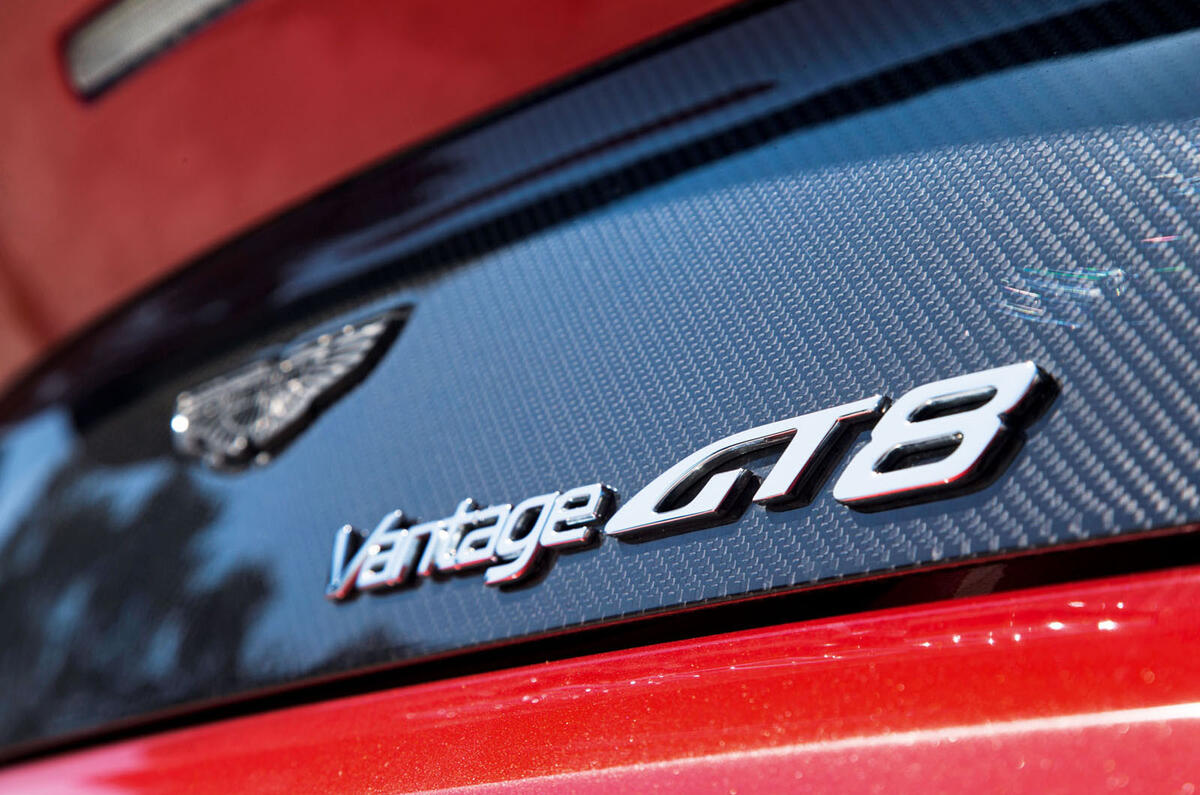 Aston Martin Vantage GT8 badging