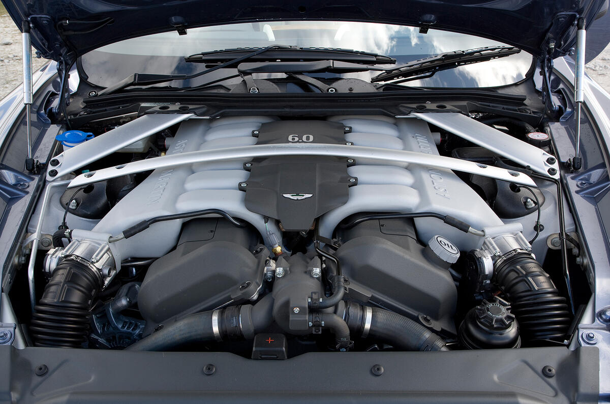 The big 6.0-litre V12 delivers a fine blend of refinement and rousing performance Aston Martin Rapide 6.0-litre V12 engine