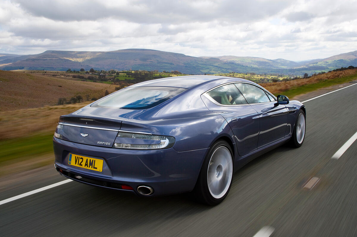 Any car that does 0-60 in less than five seconds and 100mph in just 11.2 seconds is going to feel impressive Aston Martin Rapide rear