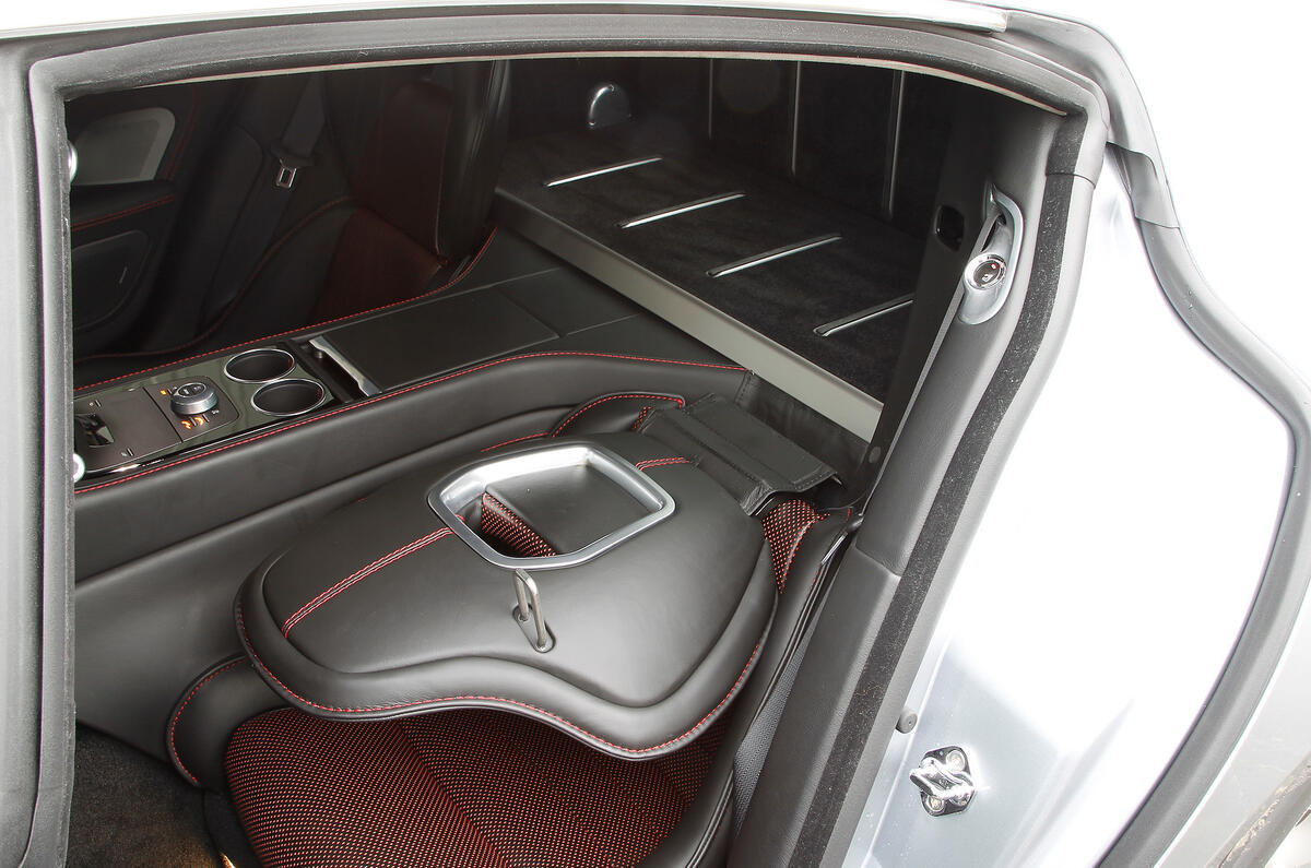 Folding the Rapide's rear seats