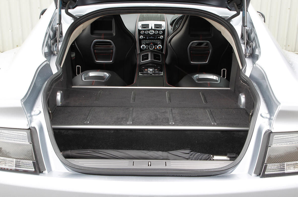 Boot space in the Aston Martin Rapide