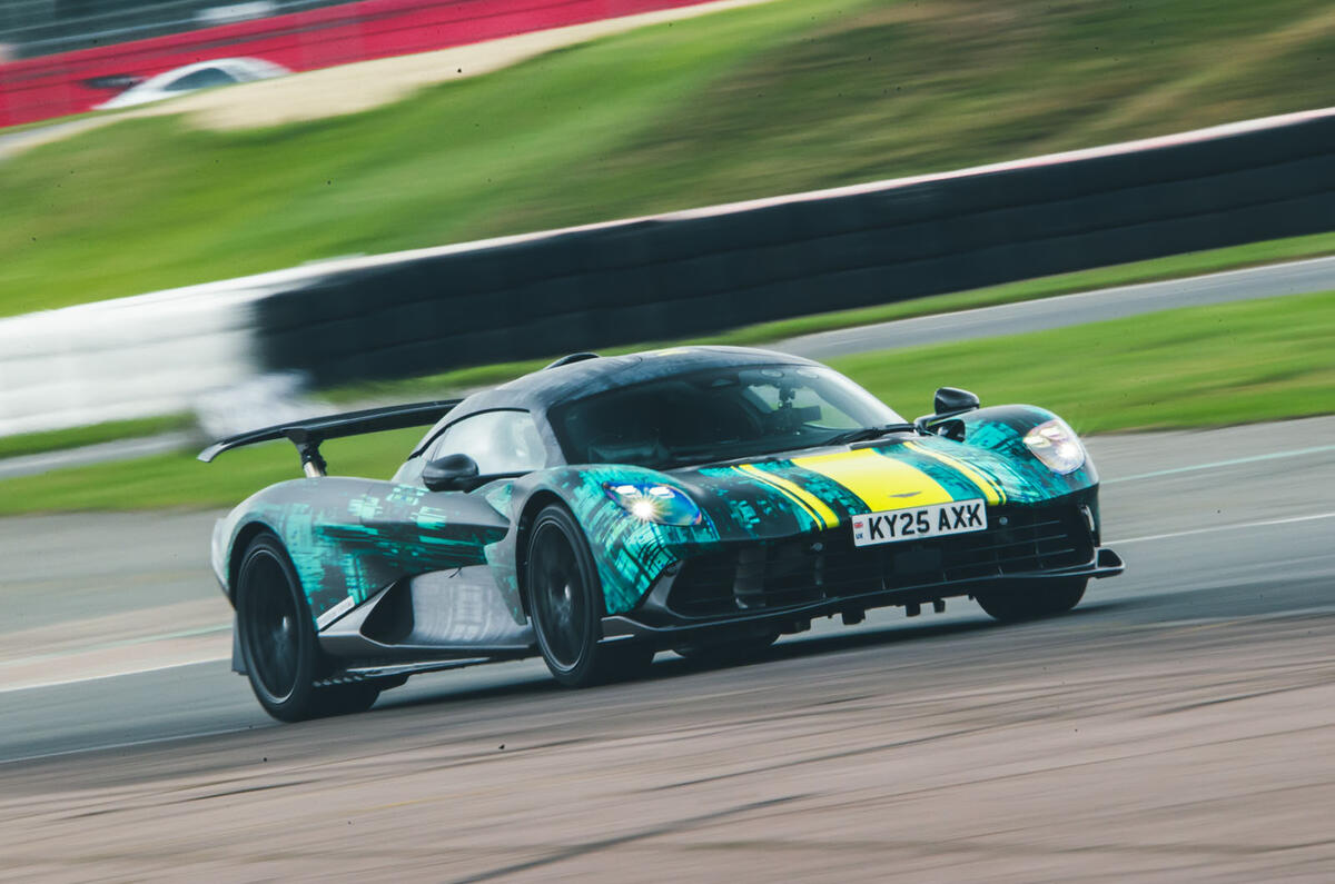aston martin valhalla prototype 2025 front action blur 24