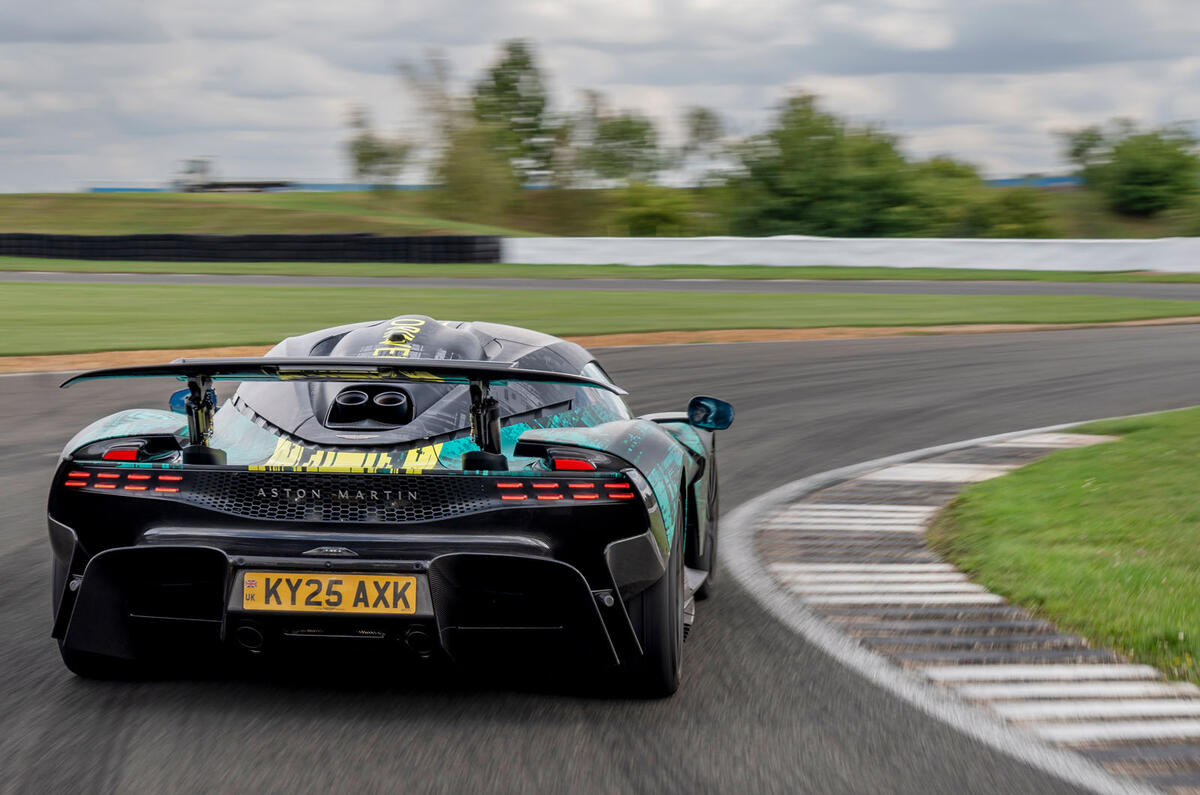 aston martin valhalla prototype 2025 rear tracking 02927