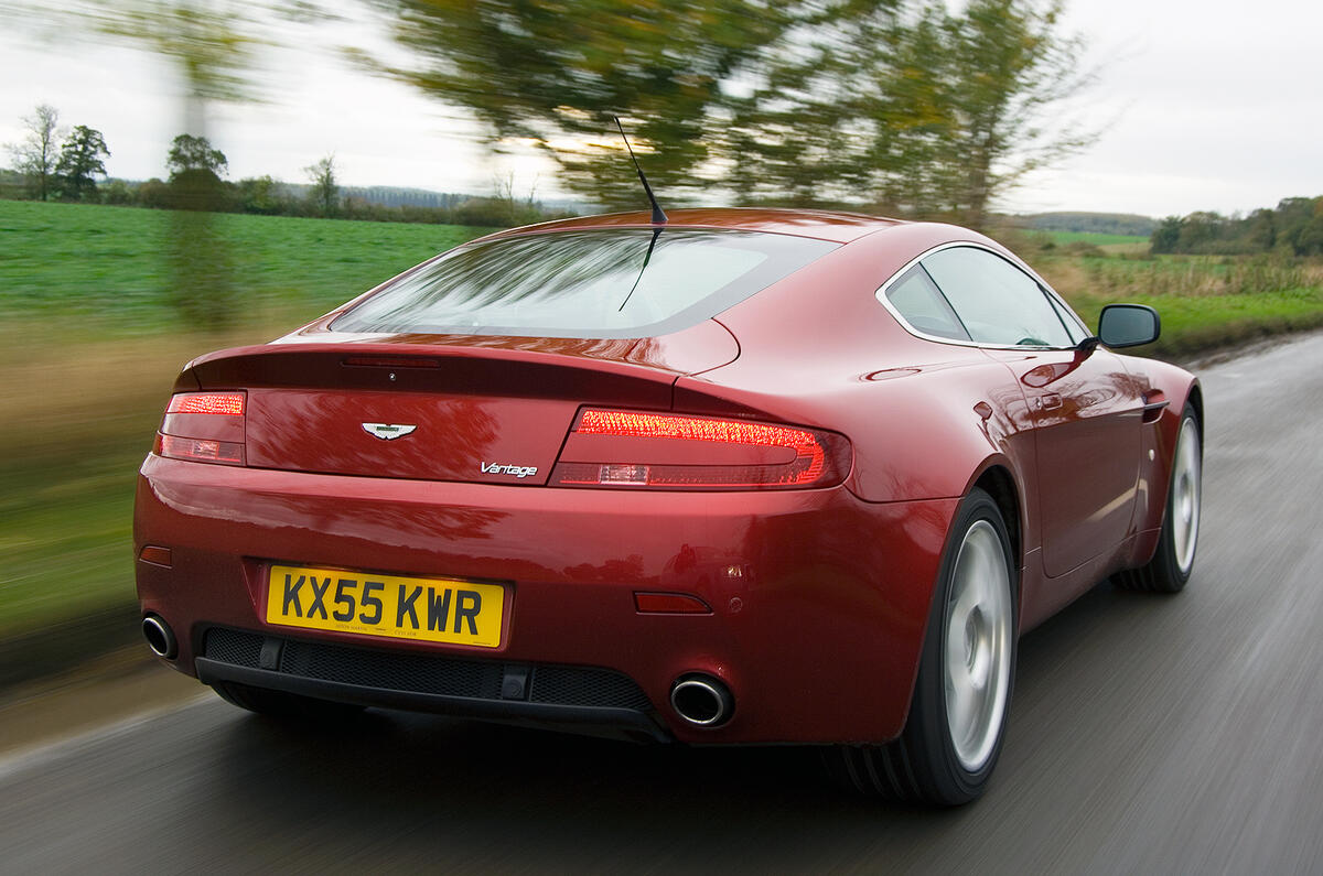 A bypass valve boosts the V8 exhaust note above 4500rpm Aston Martin V8 Vantage exhausts