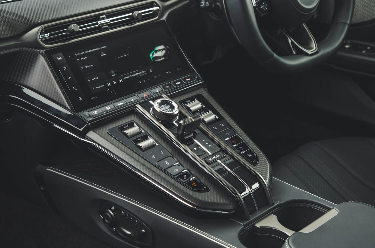 Aston Martin Vantage RT 2024 review centre console 0190 Aston Martin Vantage RT 2024 review centre console 0190